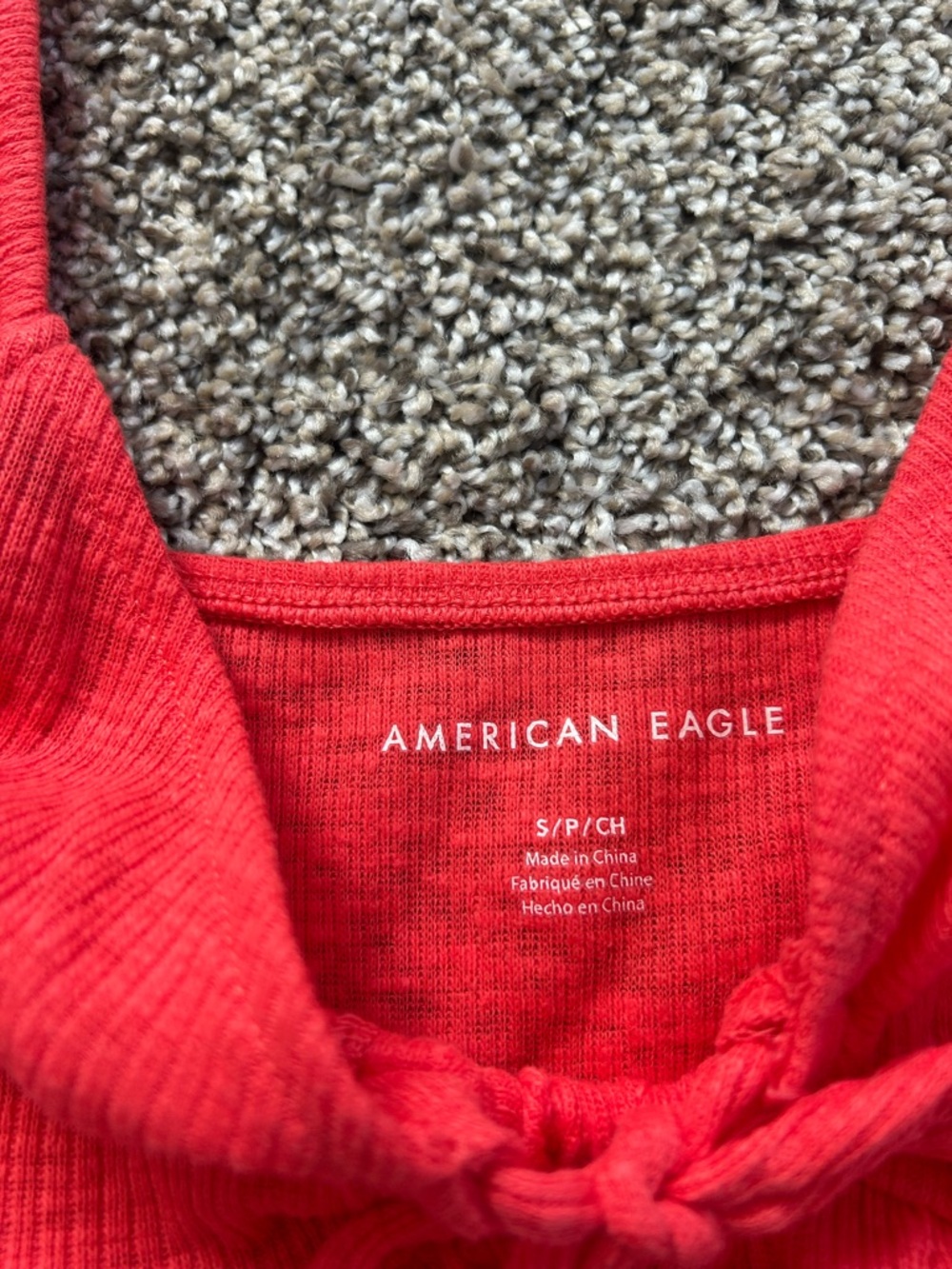 American Eagle Outfitters Red Ruffle Tie-Front Camisole - Picture 3 of 4